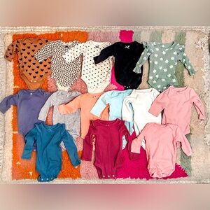 0-3 Long Sleeve Onesies Bundle